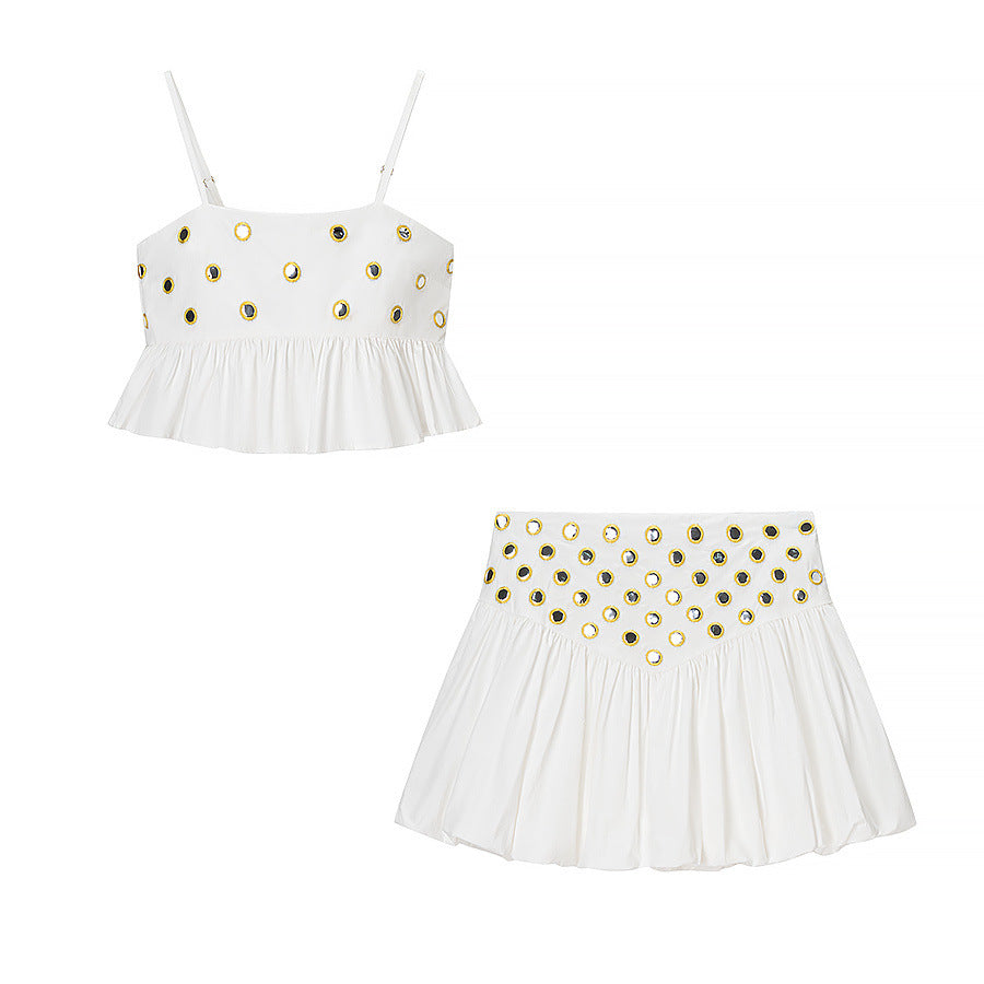 Women's Metal Accent Two-Piece Set