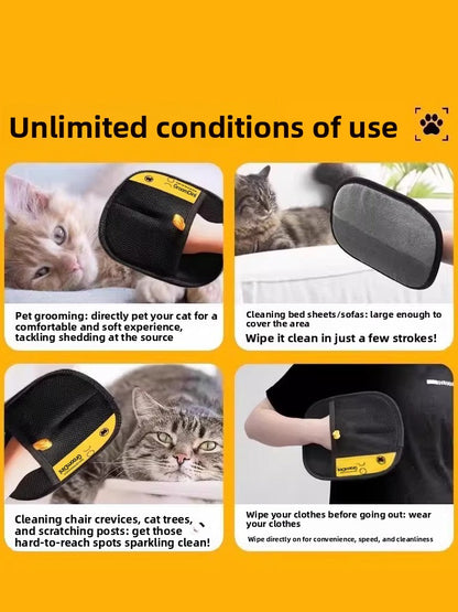 Cat hair gloves