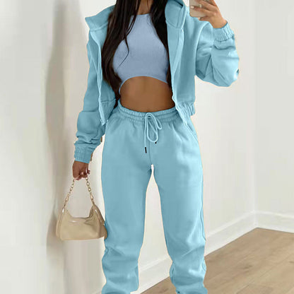 Women's Casual Hooded Sweatshirt and Pants