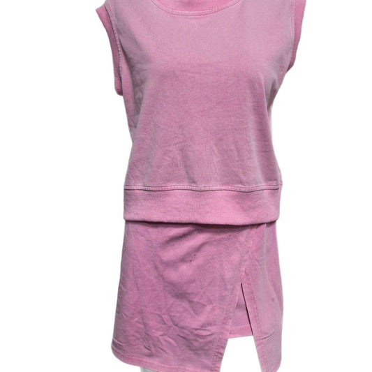 Solid color fashionable casual summer pure cotton short sleeve T-shirt and three-quarter pants two-piece set