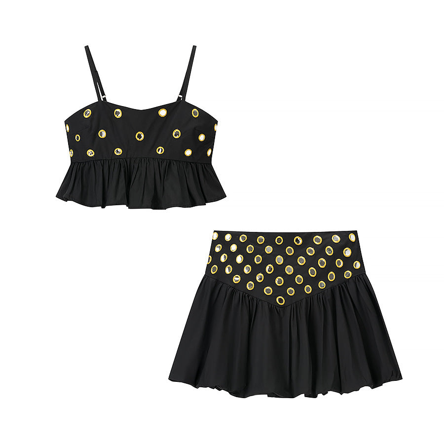 Women's Metal Accent Two-Piece Set
