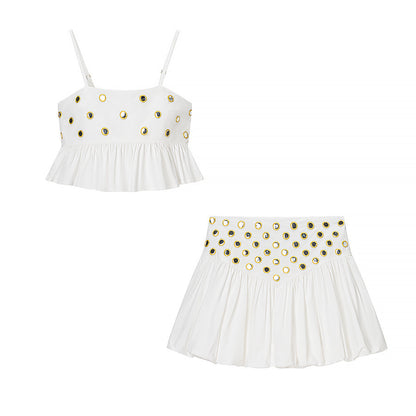 Women's Metal Accent Two-Piece Set