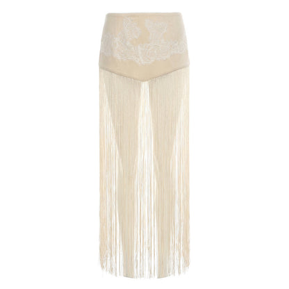 Halterneck Backless Top and High-Waisted Skirt Set