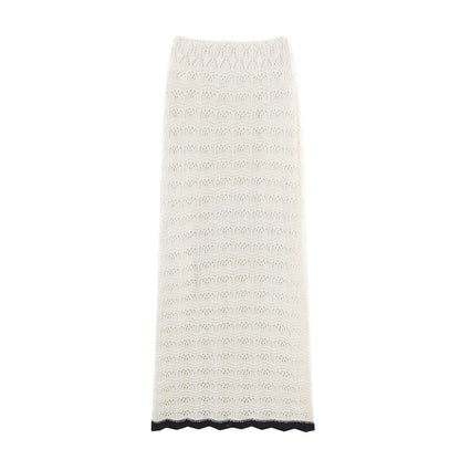 Women's Color Block Knit Vest and Skirt
