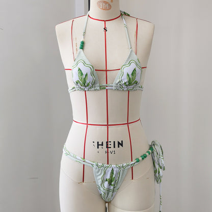 Strappy Backless Bikini Set