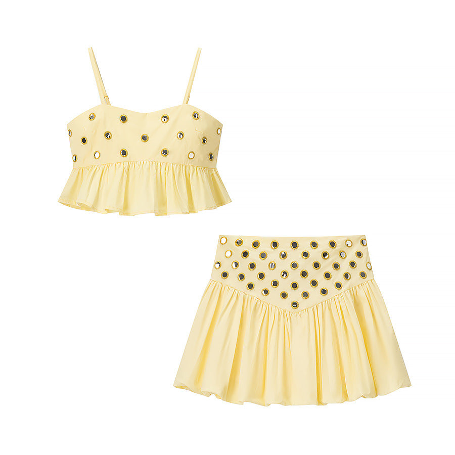 Women's Metal Accent Two-Piece Set