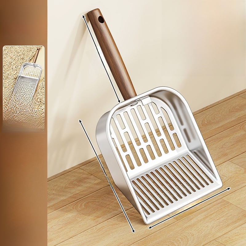 Stainless Steel Cat Litter Shovel with Long Handle