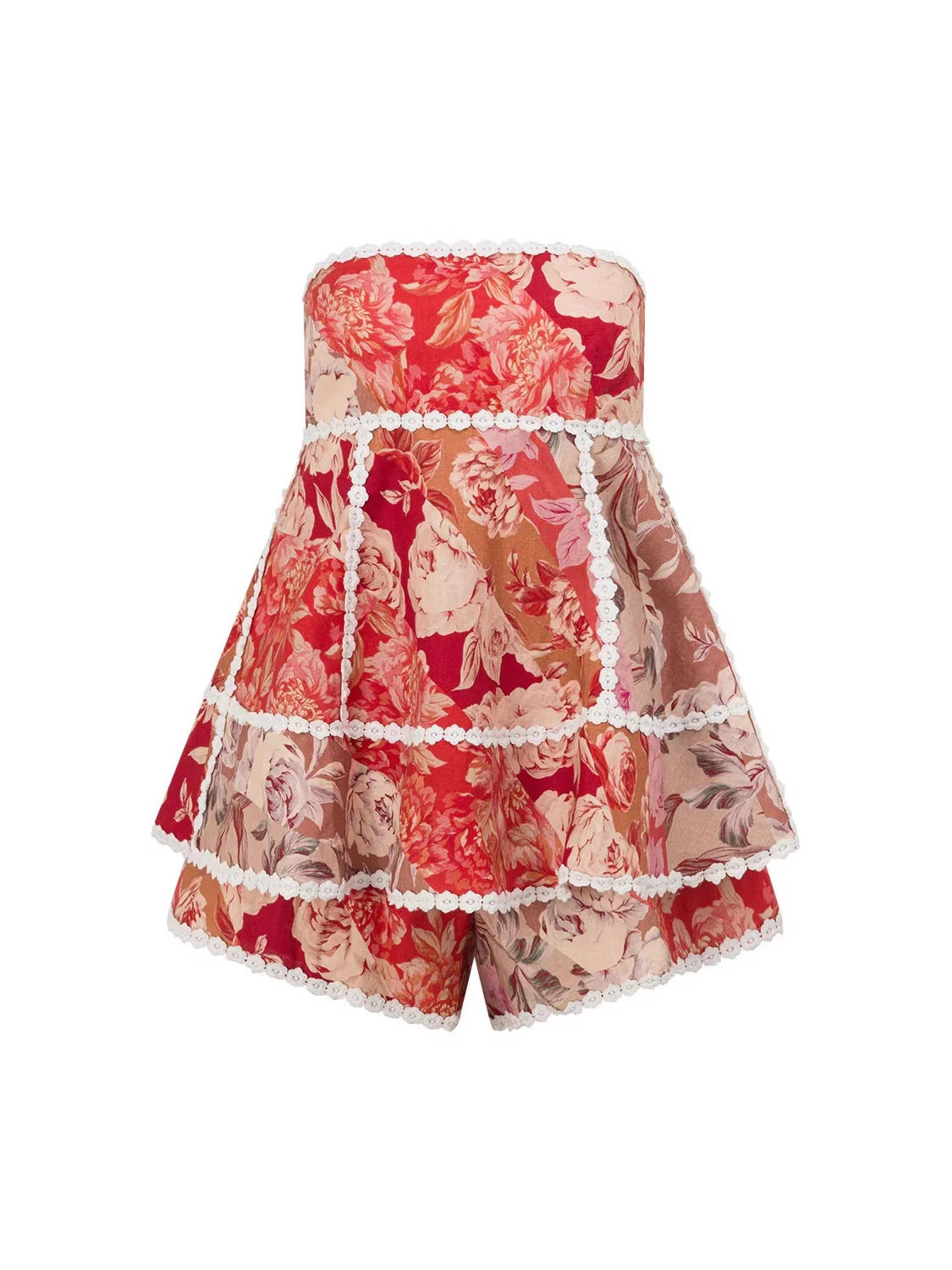 Women Floral Backless Short Set