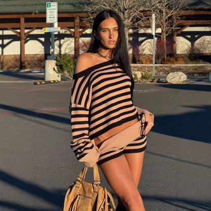Women's Sweater and Short Skirt Set