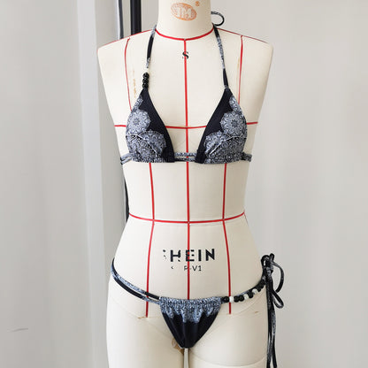 Strappy Backless Bikini Set