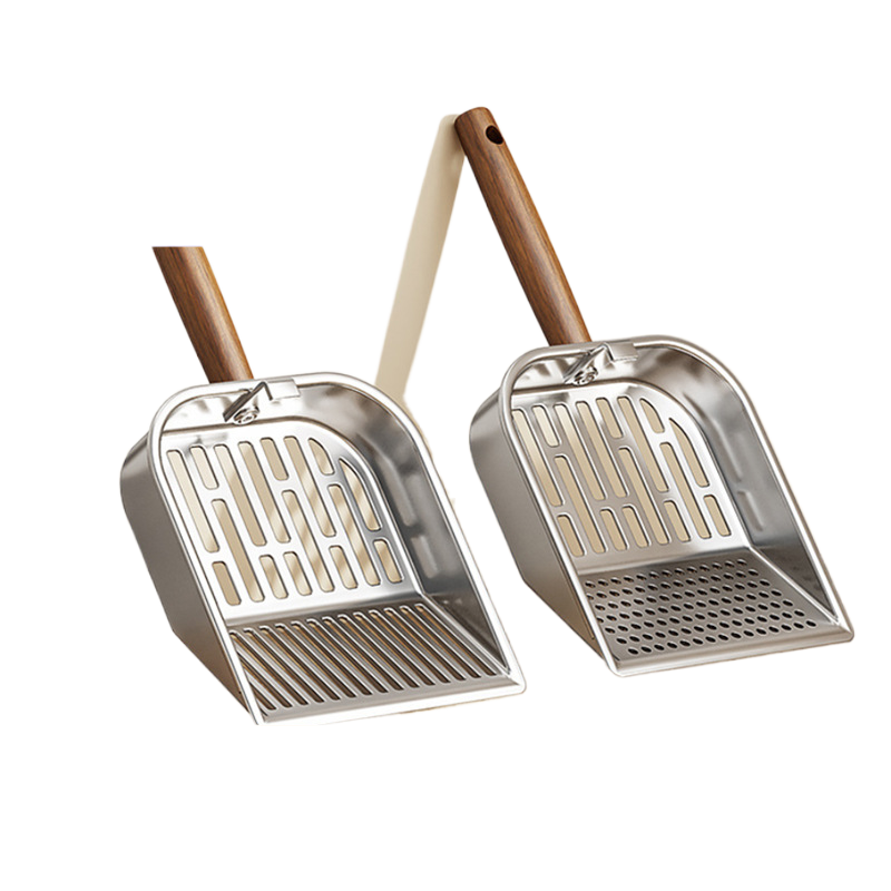 Stainless Steel Cat Litter Shovel with Long Handle