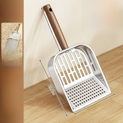 Stainless Steel Cat Litter Shovel with Long Handle